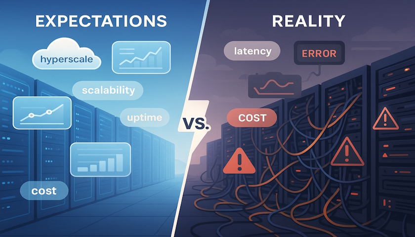 Hyperscale cloud Očekávání versus realita