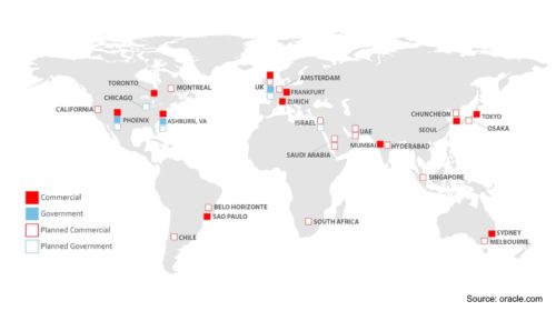 Oracle otevřela tři nové vládní cloudové regiony