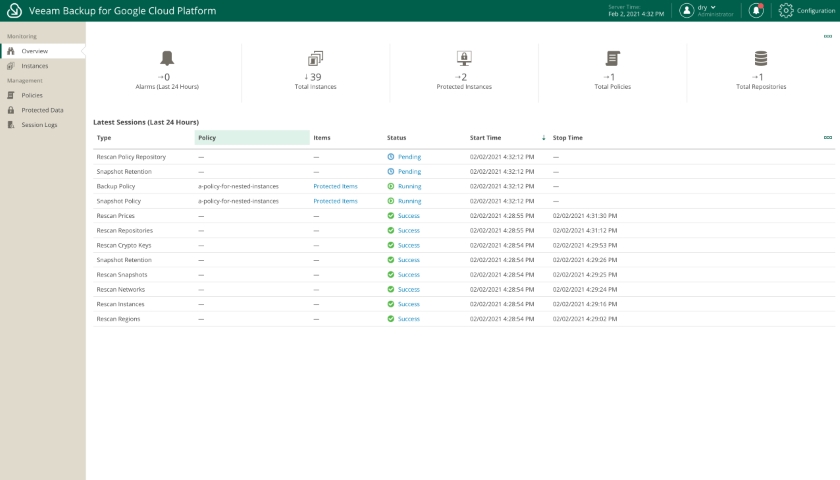 Veeam Backup for Google Cloud Platform