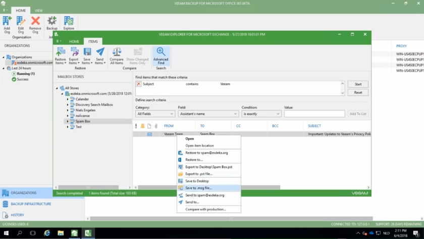 Veeam backup software 365